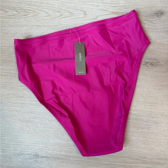 NEW - High-Waisted Pink Bikini Bottom - Picture 2 of 7